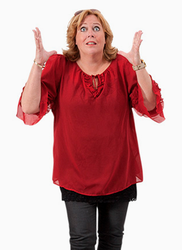 Karen-Marie i stresset og opgivende position